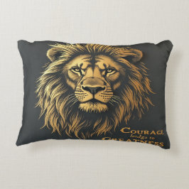 Cojín Decorativo Valor lleva a la grandeza - Motivación Inspiradora