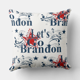 Cojín Decorativo Vamos Brandon Patriótico
