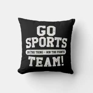 Cojín Decorativo ¡Vamos Equipo Deportivo! Deportes divertidos