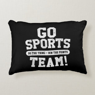 Cojín Decorativo ¡Vamos Equipo Deportivo! Deportes divertidos