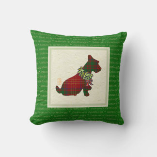 Cojín Decorativo ¡Vamos Escocia Perro Merry Ruff! ¡Ruff! 16" x 16"