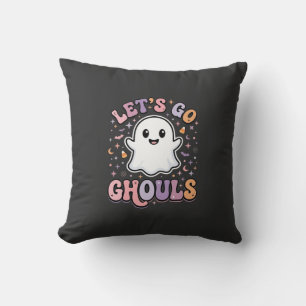 Cojín Decorativo Vamos Fantasmas Diseño Gráfico de Halloween Lindo 