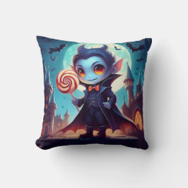 Cojín Decorativo Vampiro comiendo dulces