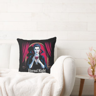 Cojín Decorativo Vampiro nocturno eterno - Horror gótico