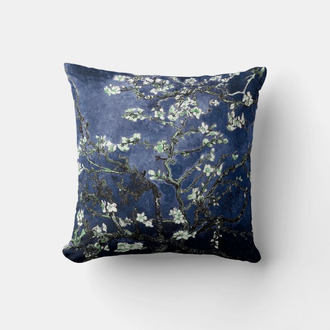 Cojín Decorativo Van Gogh Almond Blossoms Midnight Blue (Anverso)
