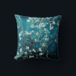 Cojín Decorativo Van Gogh Almond Blossoms Oscuro Verde azulado<br><div class="desc">Artista: Vincent Van Gogh Título: Almond Flores color alterado vincent van gogh,  van gogh,  almendras flor,  verde azulado,  oscuro,  floral,  primaveral,  sofisticado,  decoración</div>