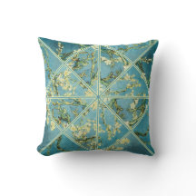 Van Gogh Almond Tree Fractuado Pillow