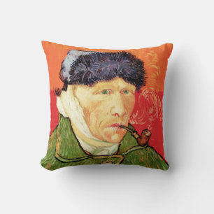 Cojín Decorativo Van Gogh - Autorretrato con oreja vendada y pipa