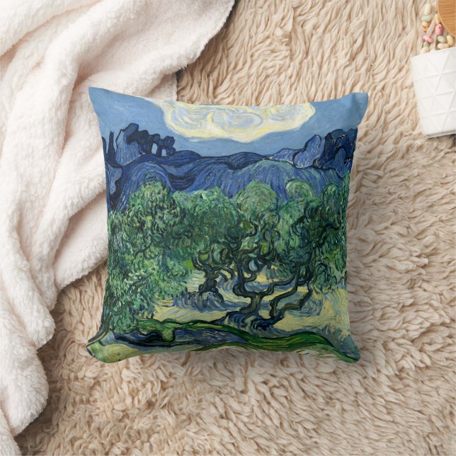 Cojín Decorativo Van Gogh El Paintaje Paisajista De Los Olivos (Manta)