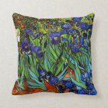Cojín Decorativo Van Gogh - Irises, 1889, obra de arte<br><div class="desc">Van Gogh - Irises,  1889,  almohada de tiro artístico.</div>