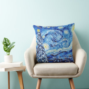 Cojín Decorativo Van Gogh - La noche estrellada - Navidades blancos