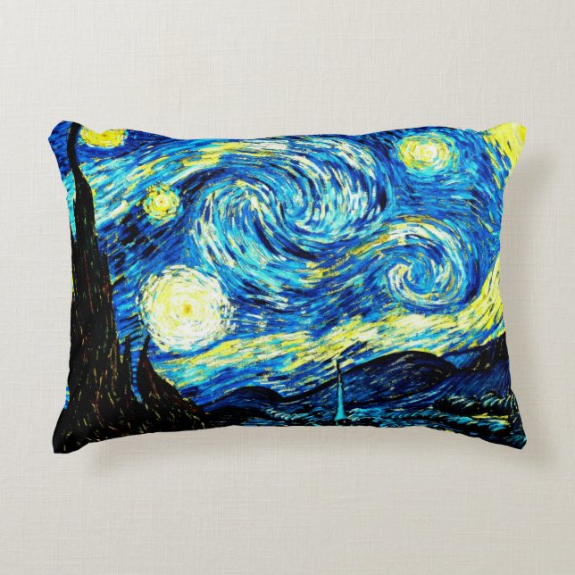 Cojín Decorativo Van Gogh - Noche Starry (Anverso)
