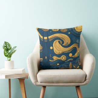 Cojín Decorativo Van Gogh Pillows, AI generó Starry Night Design