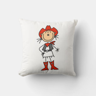 Cojín Decorativo Vaquera en camisetas rojas y regalos