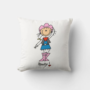 Cojín Decorativo Vaquera en camisetas rosadas y regalos