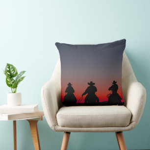Cojín Decorativo vaquero al atardecer