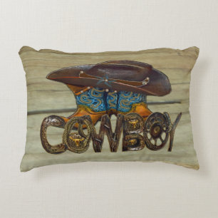Cojín Decorativo Vaquero de madera del país