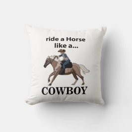 Cojín Decorativo Vaquero Monta Un Caballo Como Un Vaquero
