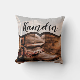 Cojín Decorativo Vaquero Pillow Personalizado Boots Barn Wood Rusti
