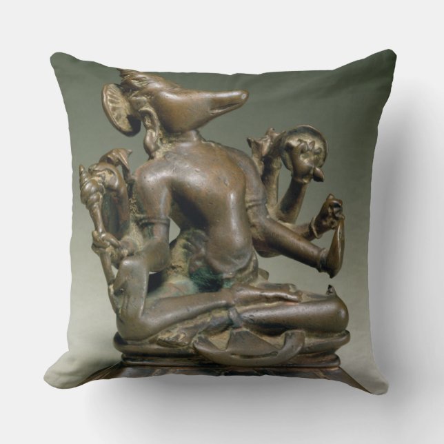 Cojín Decorativo Varaha, Gurjara Pratihara, Tamil Nadu (bronce) (Anverso)