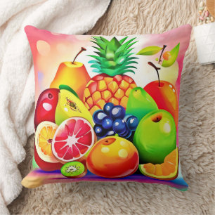 Cojín Decorativo Variedad de frutas tropicales