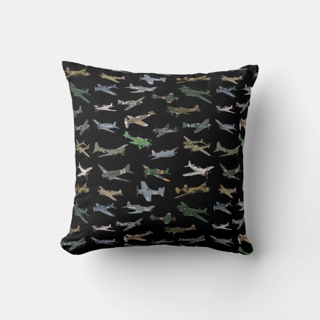 Cojín Decorativo Varios aviones WW2 (Anverso)