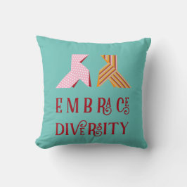 Cojín Decorativo Various Paper Bow Couple Embrace Diversity Quote
