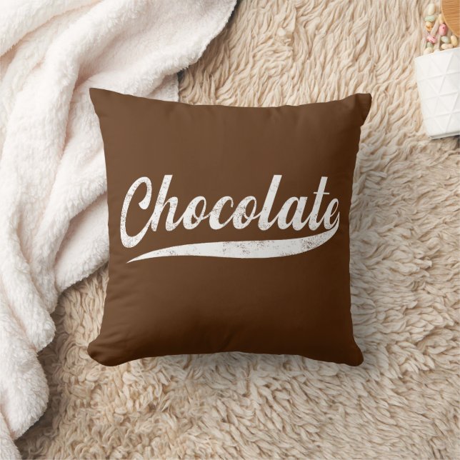 Cojín Decorativo Varsidad aleatoria - Chocolate (Manta)