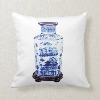 COJÍN DECORATIVO VASE CHINA EN BLANCO