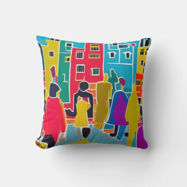 Cojín Decorativo Vecinos (Anverso)