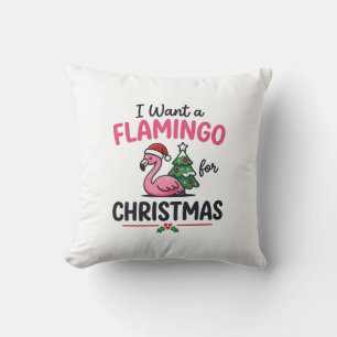 Cojín Decorativo Vector de cita de Navidad de flamenco