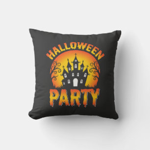 Cojín Decorativo Vector de fiesta de casa embrujada de Halloween