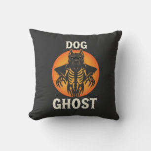 Cojín Decorativo Vector Fantasma de Perro Terror de Halloween
