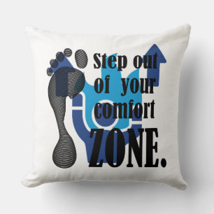Cojín Decorativo Vector Motivacional para Salir de tu Zona de Confo