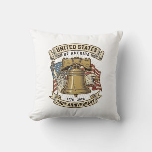 Cojín Decorativo Vector Patriótico del 250 Aniversario de Estados U