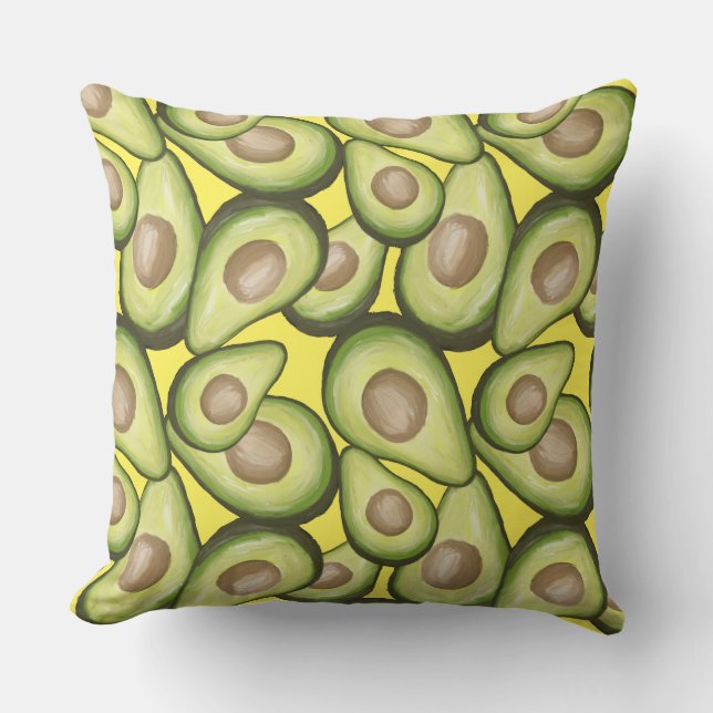 Cojín Decorativo Vegan Avacados Fresco Gourmet (Anverso)
