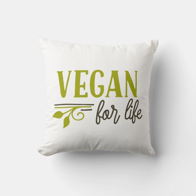 Cojín Decorativo Vegan por la vida (Anverso)