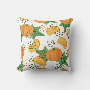 Cojín Decorativo Vegetable de calabaza acuática: Naranja sin soldad