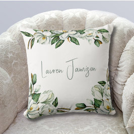 Cojín Decorativo Vegetación floral blanca