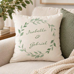 Cojín Decorativo Vegetación floral minimalista personalizada Wreath