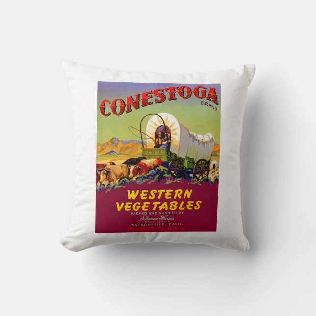 Cojín Decorativo Vegetales occidentales de Conestoga (Anverso)
