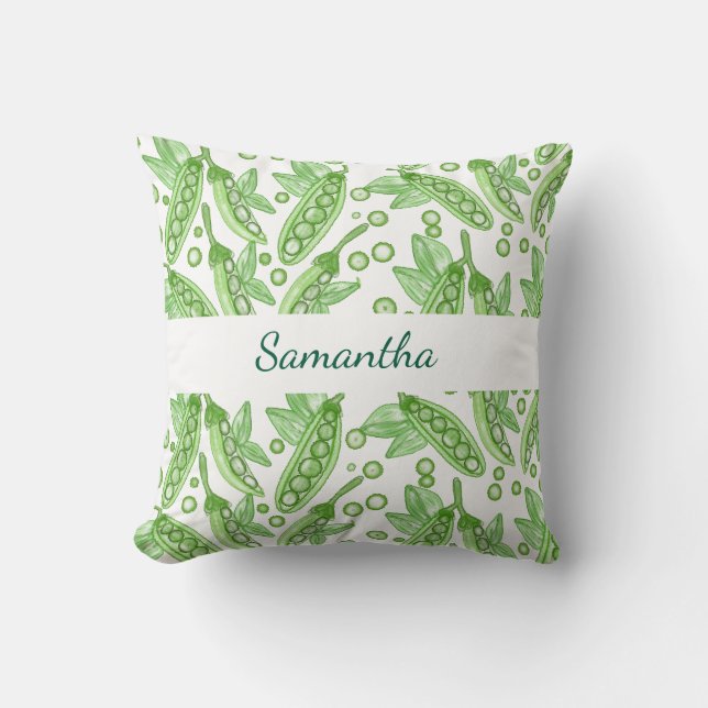 Cojín Decorativo Vegetales Peas (Anverso)