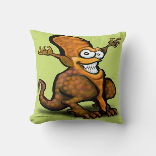 Cojín decorativo Veggie Saurus Rex (Anverso)