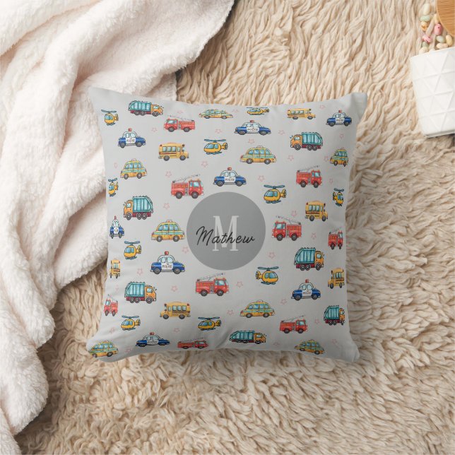 Cojín Decorativo Vehículo de Servicio Lindo Personalizado  (Manta)