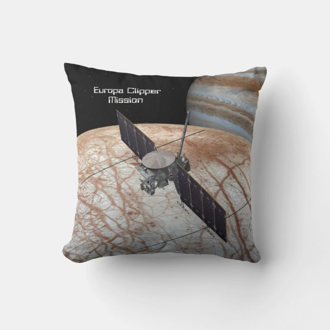 Cojín Decorativo Vehículo espacial Europa Clipper Mission (Anverso)