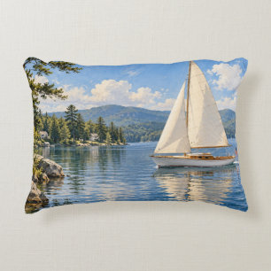 Cojín Decorativo Vela de Verano en el Lago