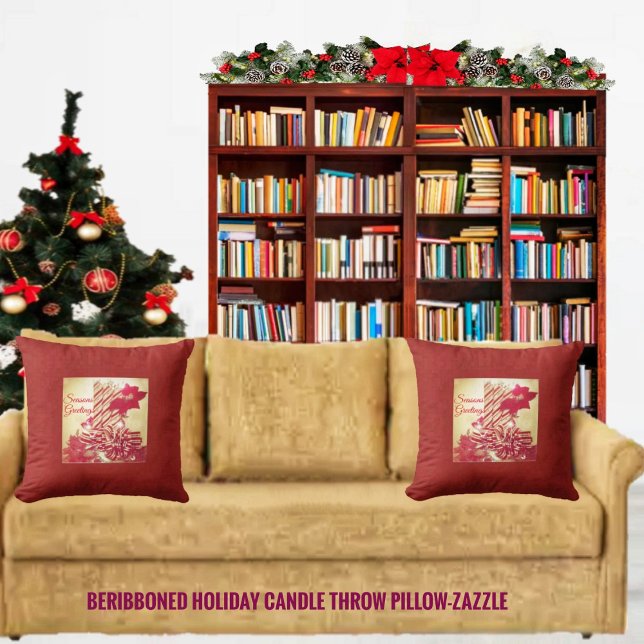 Cojín Decorativo Vela feriada beribbonada (Subido por el creador)