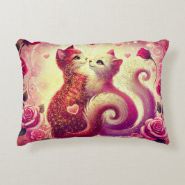 Cojín Decorativo Vela perfumada de gatos rosados