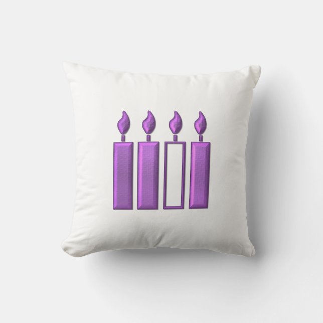 Cojín Decorativo Velas de guirnalda "3-D" (Anverso)