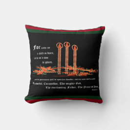 Cojín Decorativo Velas navidades, Isaías 9:6